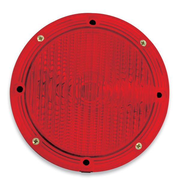 Stop & Tail, Single V-LED, 7"  Round, Red Lens