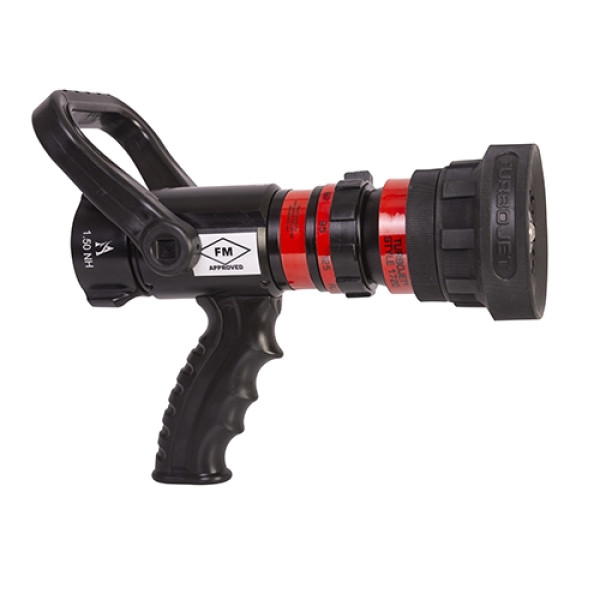 Turbojet Handline Nozzle with 1.5" inlet, NH threads, 30-125 GPM  at 100 PSI