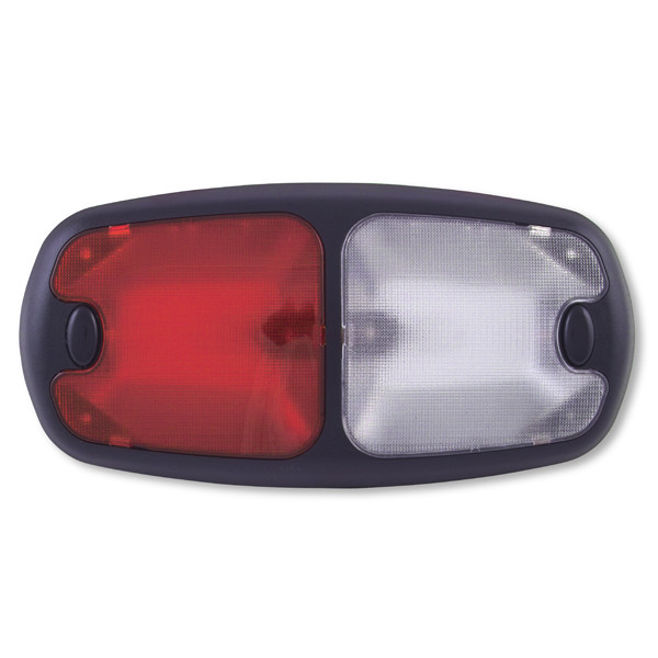 Dome w/ Push Buttons, Red/Clear