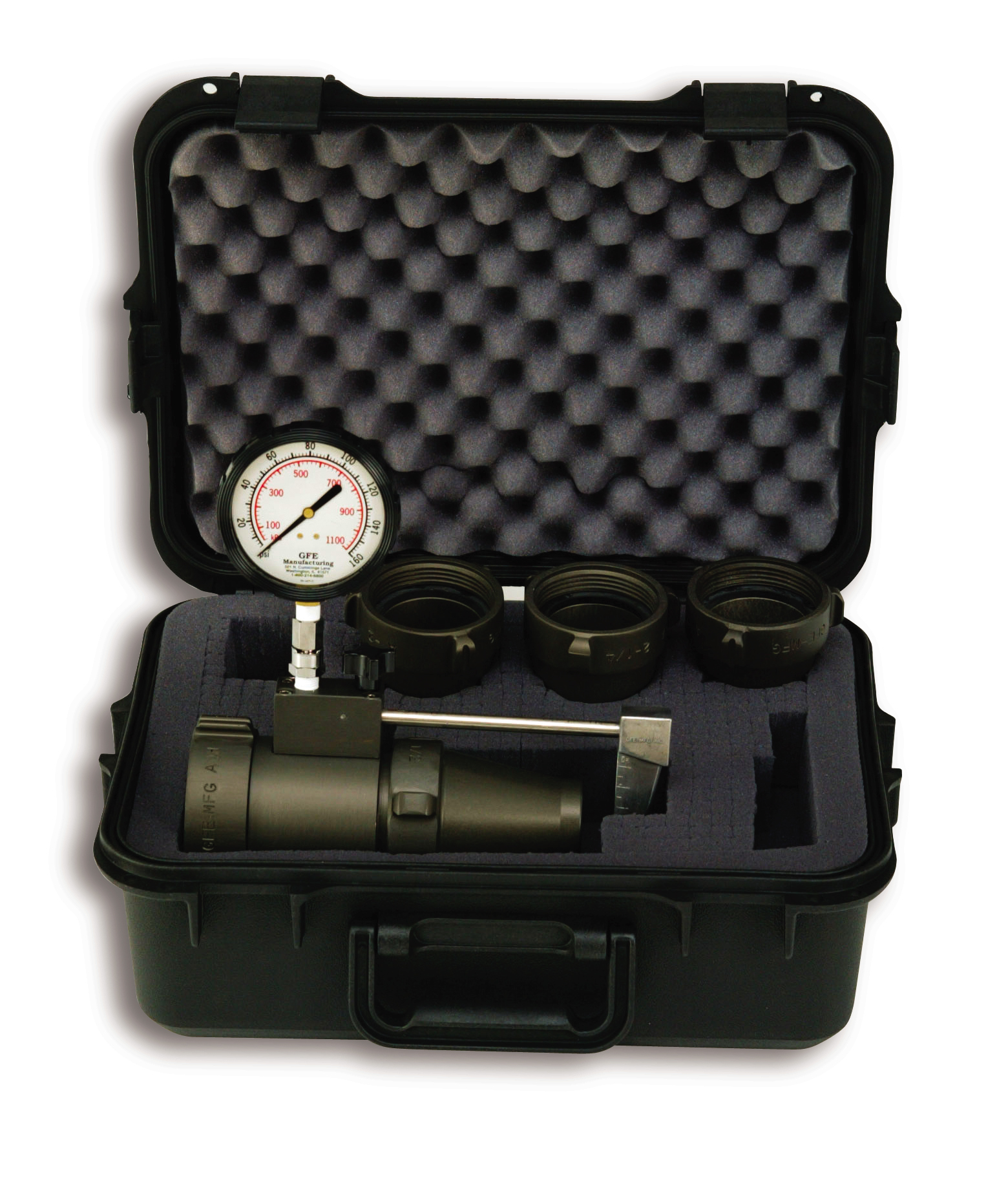 2 1/2'' (65 mm) Flow Test Kit with Case and any Four (4) Tips
